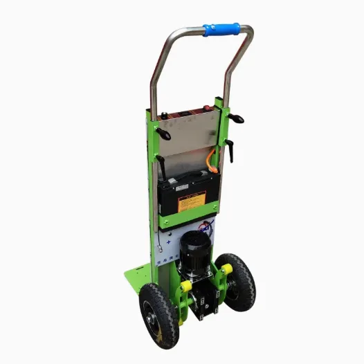 Electric stair climber moving heavy goods up stairs
